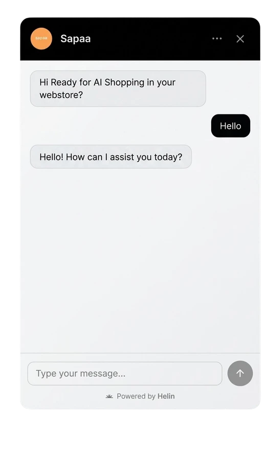 Helin chat widget